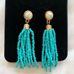 Blue fashion earrings